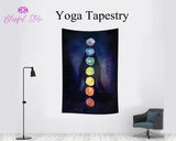 Seven Chakra Yoga Tapestry Reiki Blankets - www.blissfulagate.com