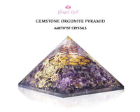 7 Chakra Amethyst Crystal Gemstone EMF Pyramids.