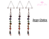 Seven Chakra Selenite Stick Car Hanging