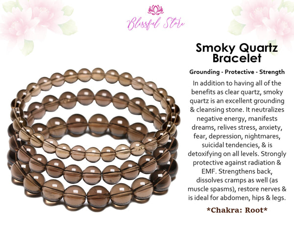 Energized Smoky Quartz Bracelet for Protection & Healing | Brahmatells —  BrahmatellsStore