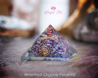 Amethyst Orgone Chakra Pyramid. - www.blissfulagate.com