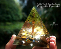 Peridot Tree Orgonite Pyramid - www.blissfulagate.com