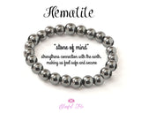 Natural Genuine Gray Hematite Bracelet