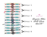 Turquoise Beads Colorful Turtle Stretch Bracelets .