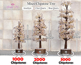 Rose Quartz , Clear Quartz And Amethyst Big Size Gemstone Trees - www.blissfulagate.com