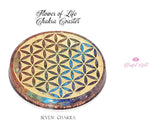 7 Chakra Flower of Life Orgone Water Charging Plate / Coaster