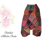 Aladdin Harem Pants Cotton Printed Pants Harem Patch Aladdin Pants Printed Harems Boho Pants Patch Aladdin Pants