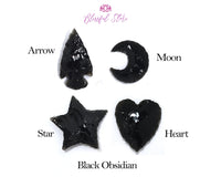 Heart Hand Carved Obsidian Gemstone - www.blissfulagate.com