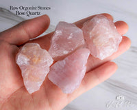 Rose Quartz Raw Natural Stones Set - www.blissfulagate.com