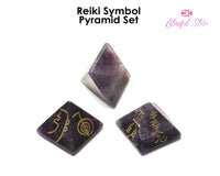 Red Hasoer Reiki Symbol Pyramids