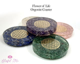 Flower Of Life Gemstone Crystal Water Charging Plate / Coaster - www.blissfulagate.com