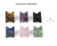 Gemstone Merkaba Star Stones - www.blissfulagate.com