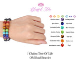 Seven Chakra Om Bracelet