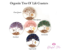 Tree Of Life Gemstone Crystal Water Charging Plate  / Coaster - www.blissfulagate.com