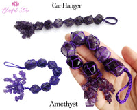 Amethyst Tumbled Stone Hanging Ornament - www.blissfulagate.com