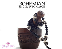 Bohemian Skull Mala Beads Necklace - www.blissfulagate.com