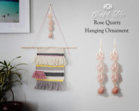 Rose Quartz Tumble Stone Hanging Ornament