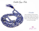 108 Beads Natural Gemstone Pure Sodalite Stones Japa Mala 8mm - www.blissfulagate.com