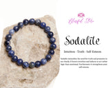 Genuine Sodalite 8 mm beads Bracelet