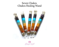Seven Chakra Bonded Healing Wand - www.blissfulagate.com