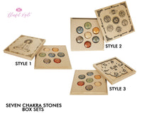 Seven Chakra Engraved Gemstones Box - www.blissfulagate.com