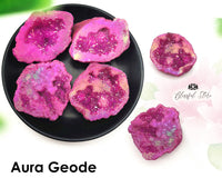 Aura Geode Cluster - www.blissfulagate.com