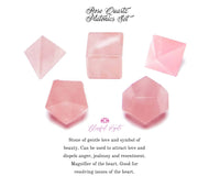 Rose Quartz Platonic Set Solids Sacred Geometric Set