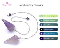 Orgonite Cone Gemstone Pendulum - www.blissfulagate.com