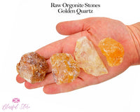 Golden Quartz Raw Natural Stones Set - www.blissfulagate.com