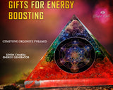 Energy Generator Seven Chakra Crystal Gemstone EMF Pyramids.