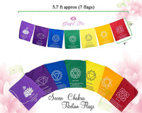 7 Chakra Tibetan Flags - www.blissfulagate.com