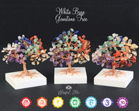 Selenite Base Gemstone Tree