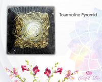 Black Tourmaline Orgone Chakra Pyramid. - www.blissfulagate.com