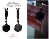 Obsidian Hexagram Pendant