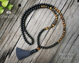 Tiger Eye Black Onyx 108 Beads Japa Mala