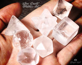 Clear Quartz Gemstone Platonic Set Solids Sacred Geometric Set