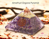 Amethyst Orgone Chakra Pyramid. - www.blissfulagate.com