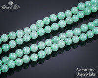 Aventurine Japa Mala With Buddha Farm - www.blissfulagate.com