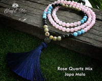 Rose Quartz Mix 108 Beads Japa Mala