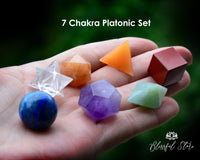 7 Chakra Platonic Set - www.blissfulagate.com