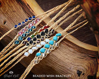 Beaded Hemp Braided Wish Bracelets