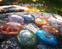 7 Chakra Orgonite Chipstones Oval Shape Reiki Stones - www.blissfulagate.com