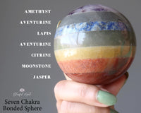 Seven Chakra Bonded Sphere - www.blissfulagate.com