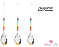 Rainbow Beads Crystal Sun Catcher Droplet Ornament - www.blissfulagate.com