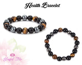 Triple Protection Bracelet, Tiger Eye, Hematite + Black Obsidian Beaded Bracelet