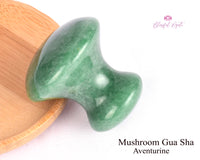 Aventurine Mushroom Gua Sha - www.blissfulagate.com