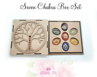 Seven Chakra Gemstones Wooden Box Set