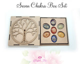 Seven Chakra Gemstones Wooden Box Set