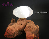 Polished Selenite Palm Stone Metaphysical Healing Stone