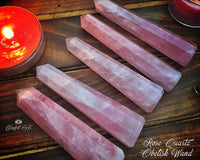 Rose Quartz Obelisk Wand